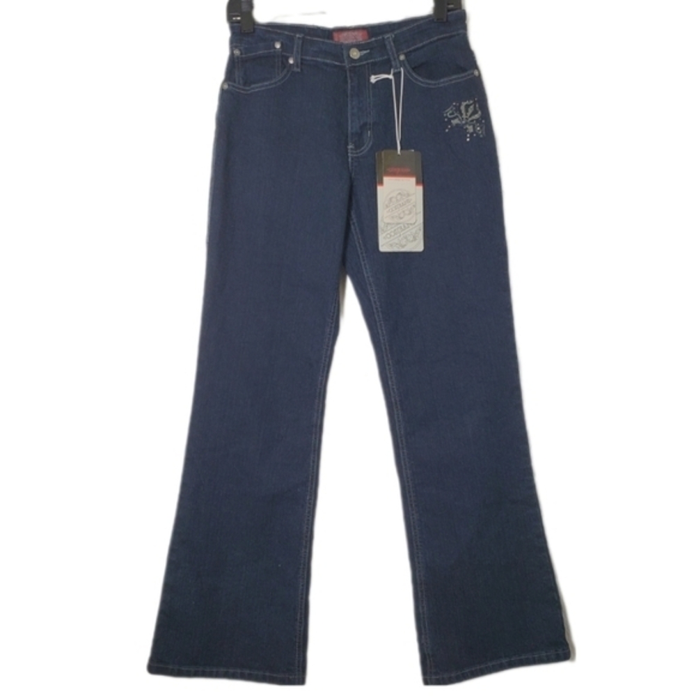 COS Jeans NWT Women's Y2K Vintage Flap Pocket Boot Cut‎ Jeans With Embroidery